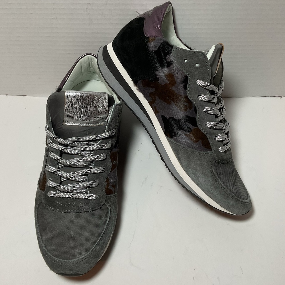 Philippe Model TRPX Pony Sneakers Italy Leather Suede